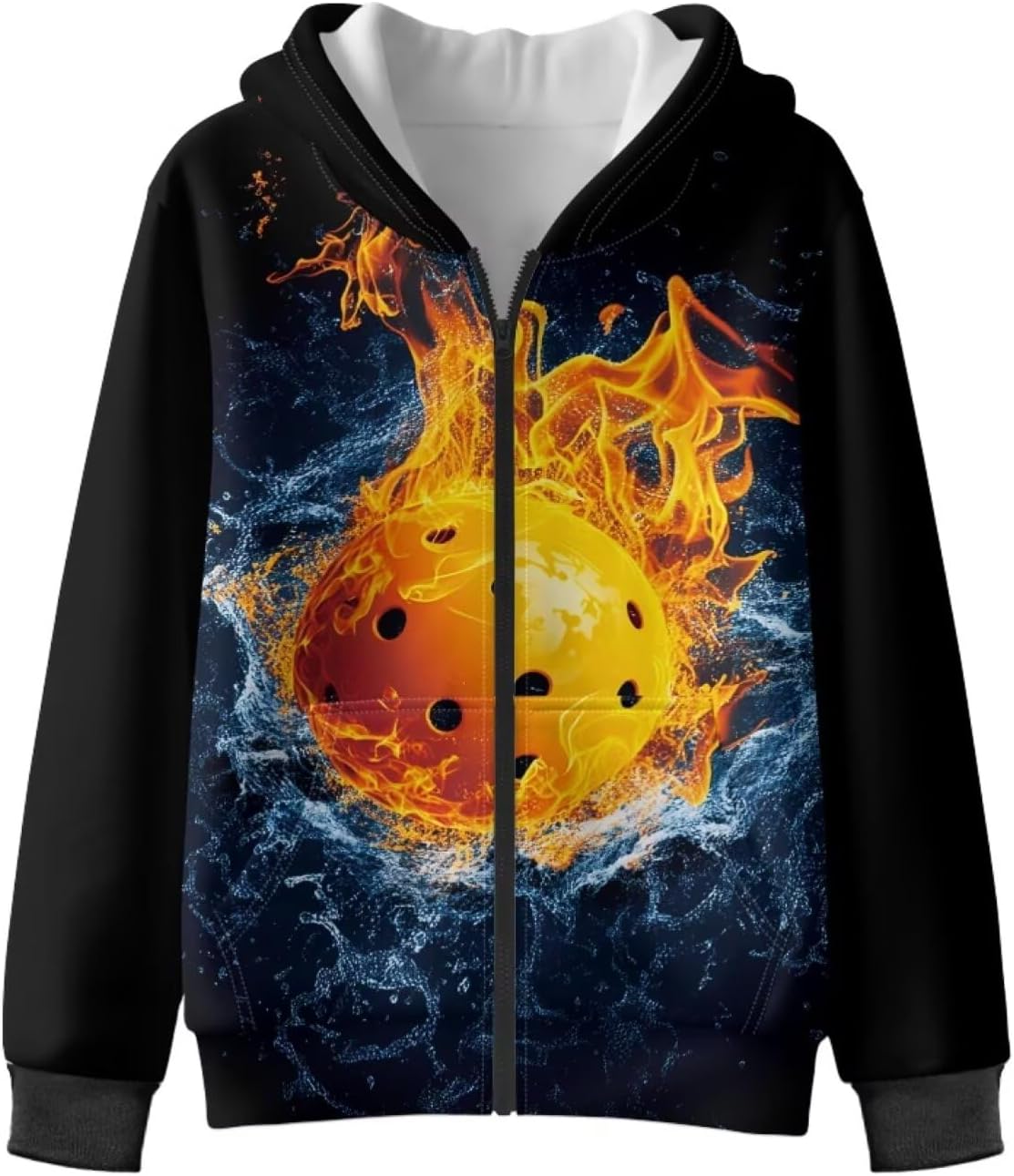 Boy's Fleece Hoodies with Long Sleeve, Lightweight Hooded Sweatshirt Casual Jacket, Zipper Up Sweatshirt for Kids