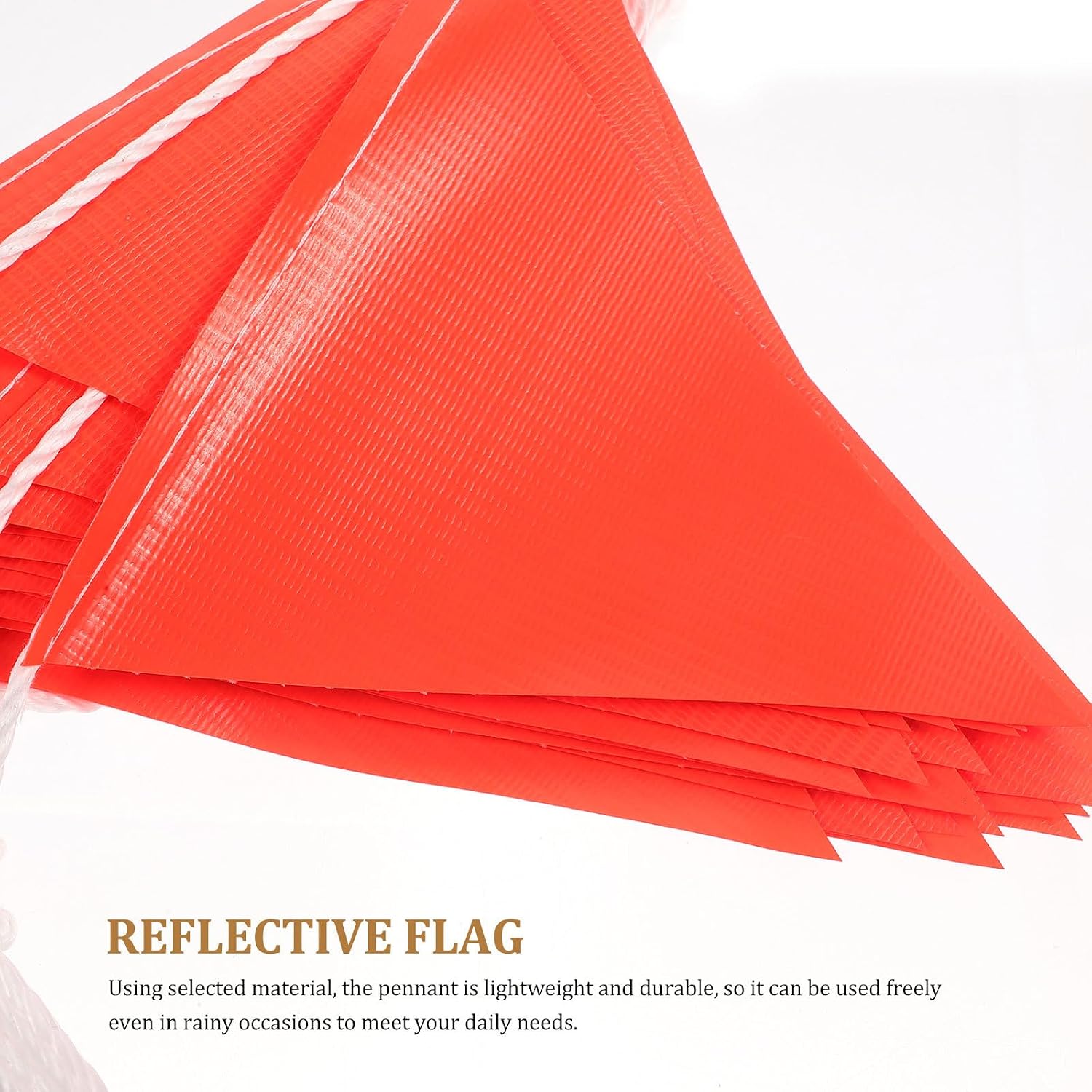 Waterproof Uv-resistant Pvc Triangle Safety Flags, Reflective Roadwork Warning Banner for Construction Site, High Visibility Multi-use Hanging Flag for Outdoor Industrial Safety
