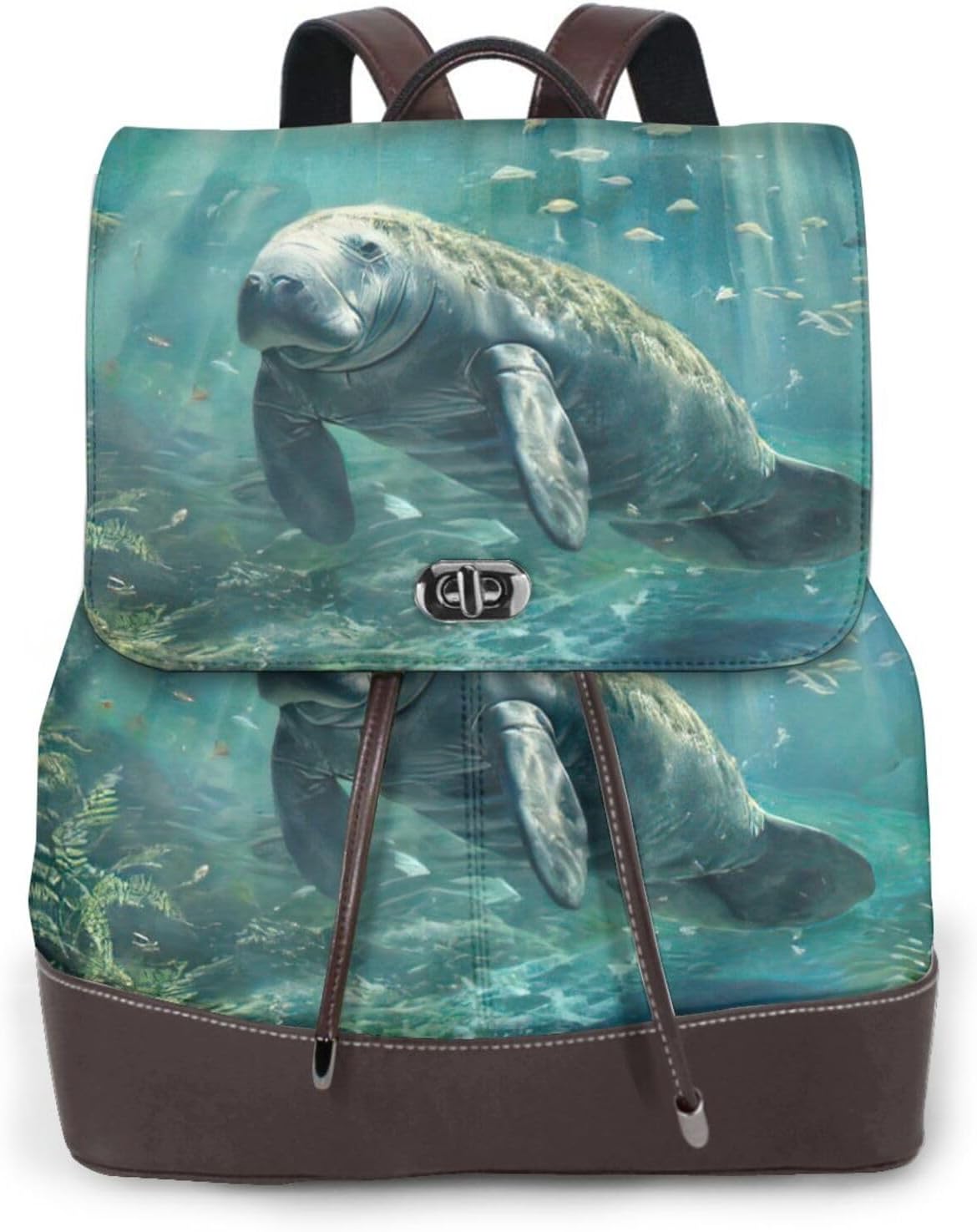 Crazy Save Manatee Print Women'S Backpack Stylish Lightweight Versatile Rucksack Ladies Casual Bag Travel