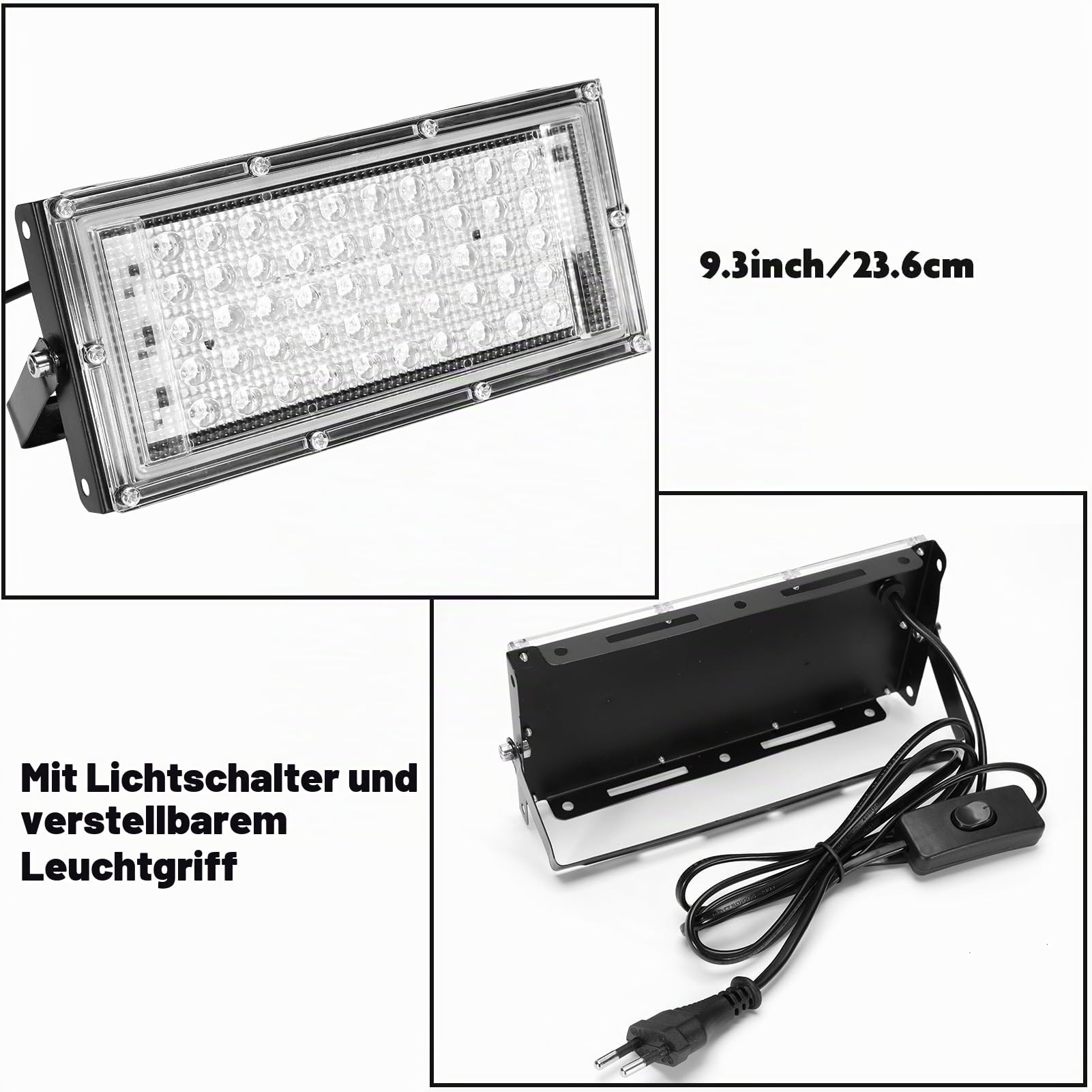 Caydo 50W LED UV Siebdruckleuchte mit Ständer und schwarzem Stoff für Siebdruck Cyanotypie