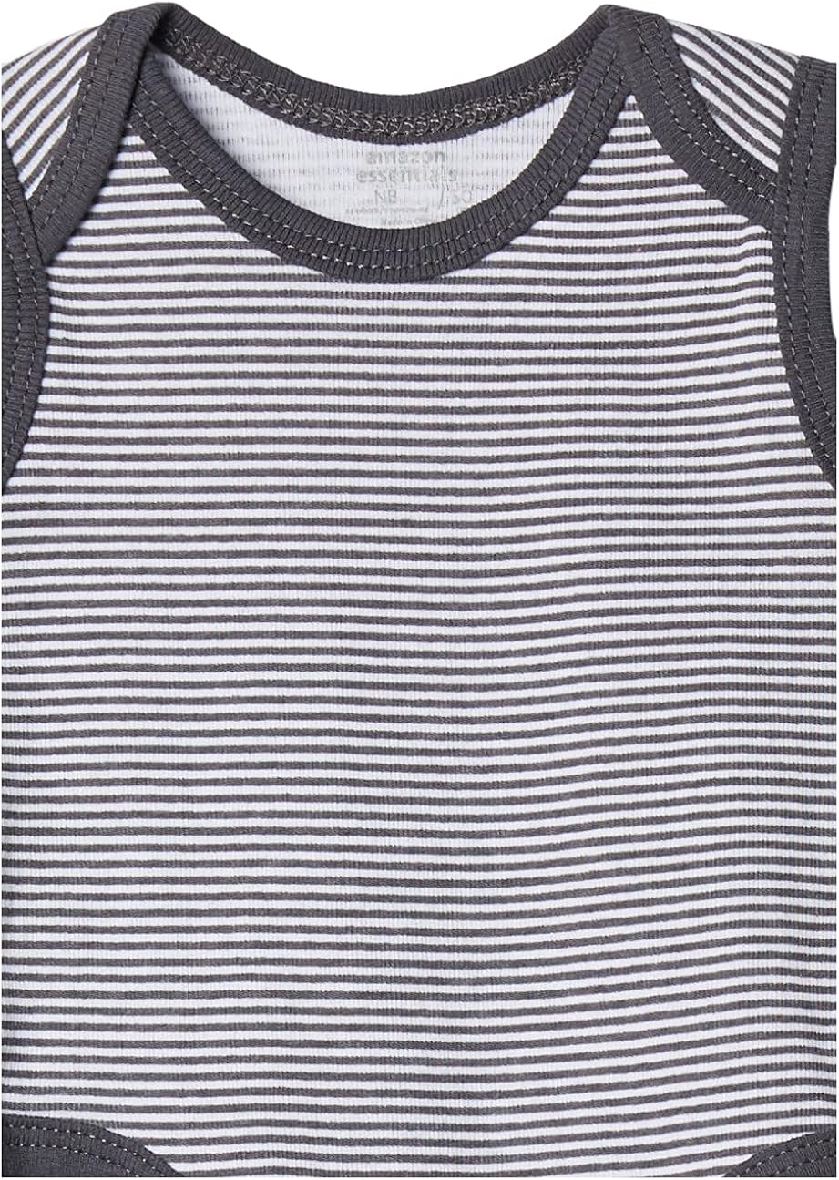 Amazon Essentials Unisex Babies' Sleeveless Bodysuits, Pack of 6