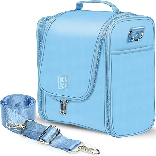 Neceser de viaje colgante extra grande para mujeres y hombres, bolsa de higiene, (XL) Azul bebé, XL, Neceser