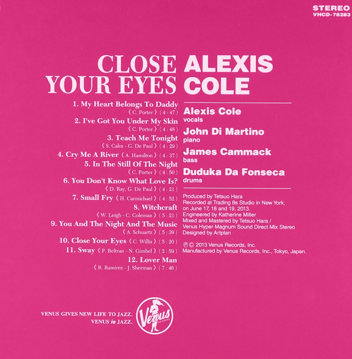 ALEXIS COLE - Close Your Eyes - Disque CD