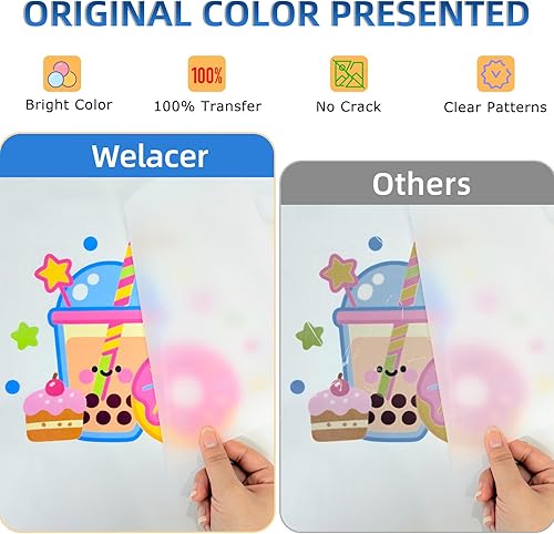 Miniatura 3 de 99 hojas de papel de película de transferencia DTF de 11 x 17 pulgadas, hojas de pretratamiento transparentes gruesas de doble cara, papel de