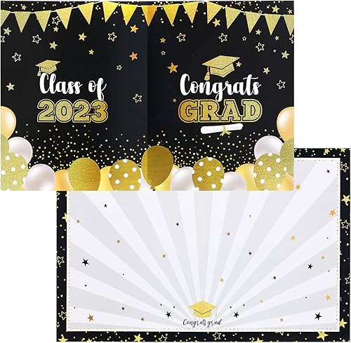 Miniatura 8 de 6 piezas de pizarra de invitados de graduación 2023, tarjeta de felicitación gigante para clase de 2023, suministros de fiesta de graduación para