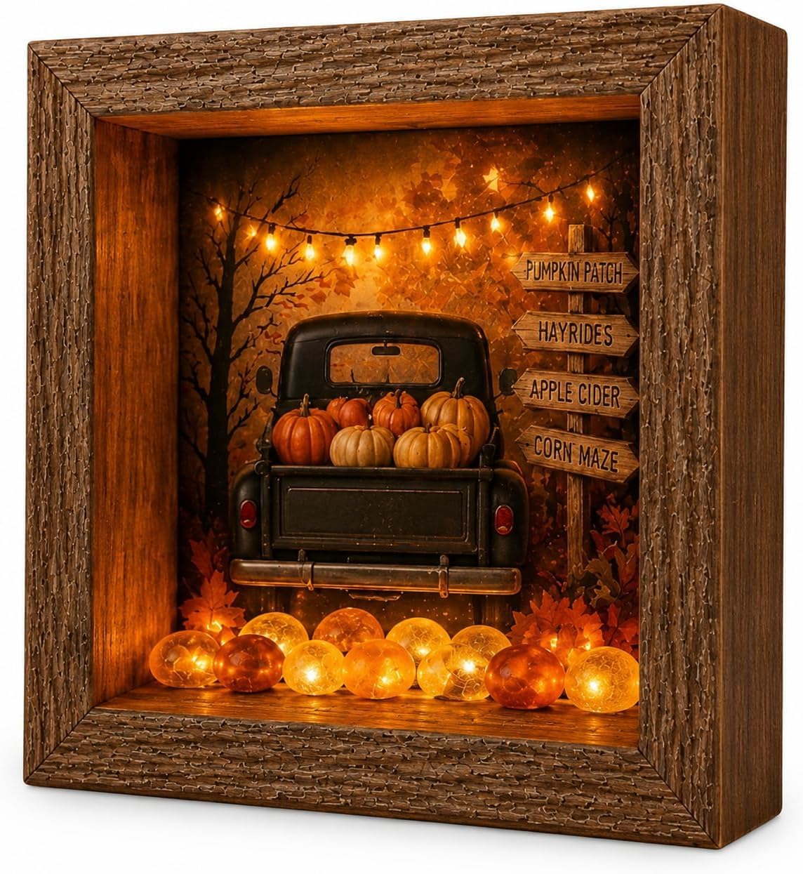 Kit de manualidades con luz DIY y marco de caja de sombras de Halloween 3D