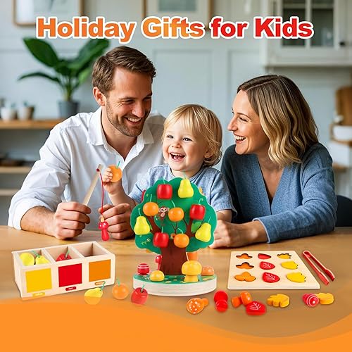 Miniatura 9 de Montessori Toys para niños de 3, 4, 5, 6 años, juguete sensorial de madera para niños pequeños, rompecabezas de clasificación de formas para