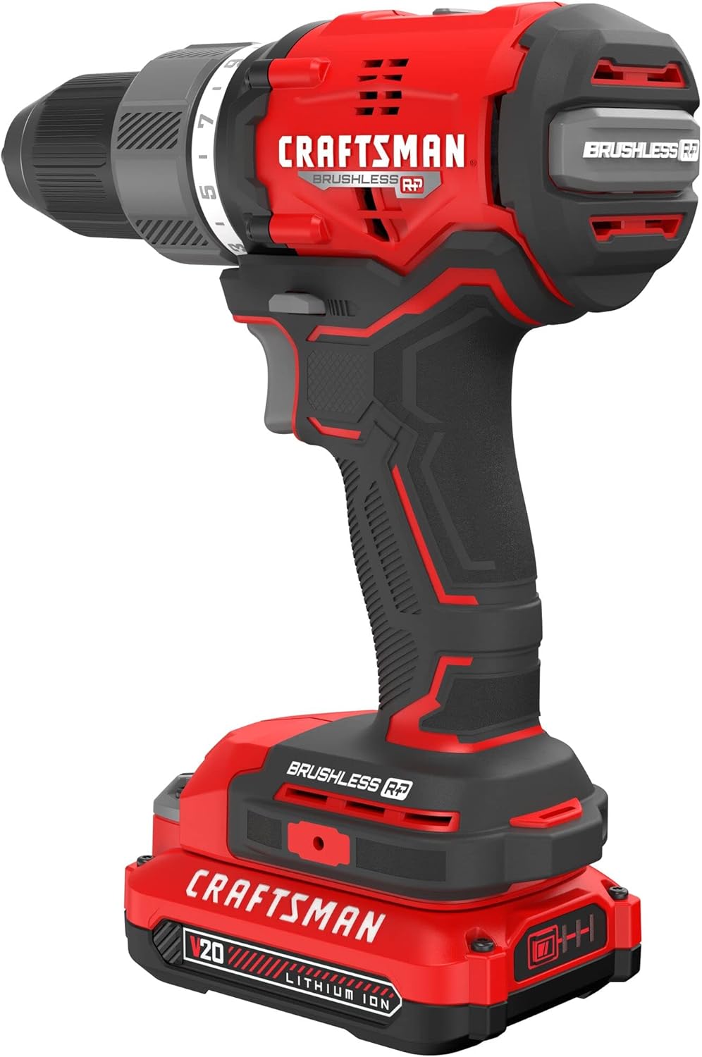 CRAFTSMAN RP+ Cordless Drill/Driver Kit, with 2 Batteries and Charger, Brushless (CMCD713C2)