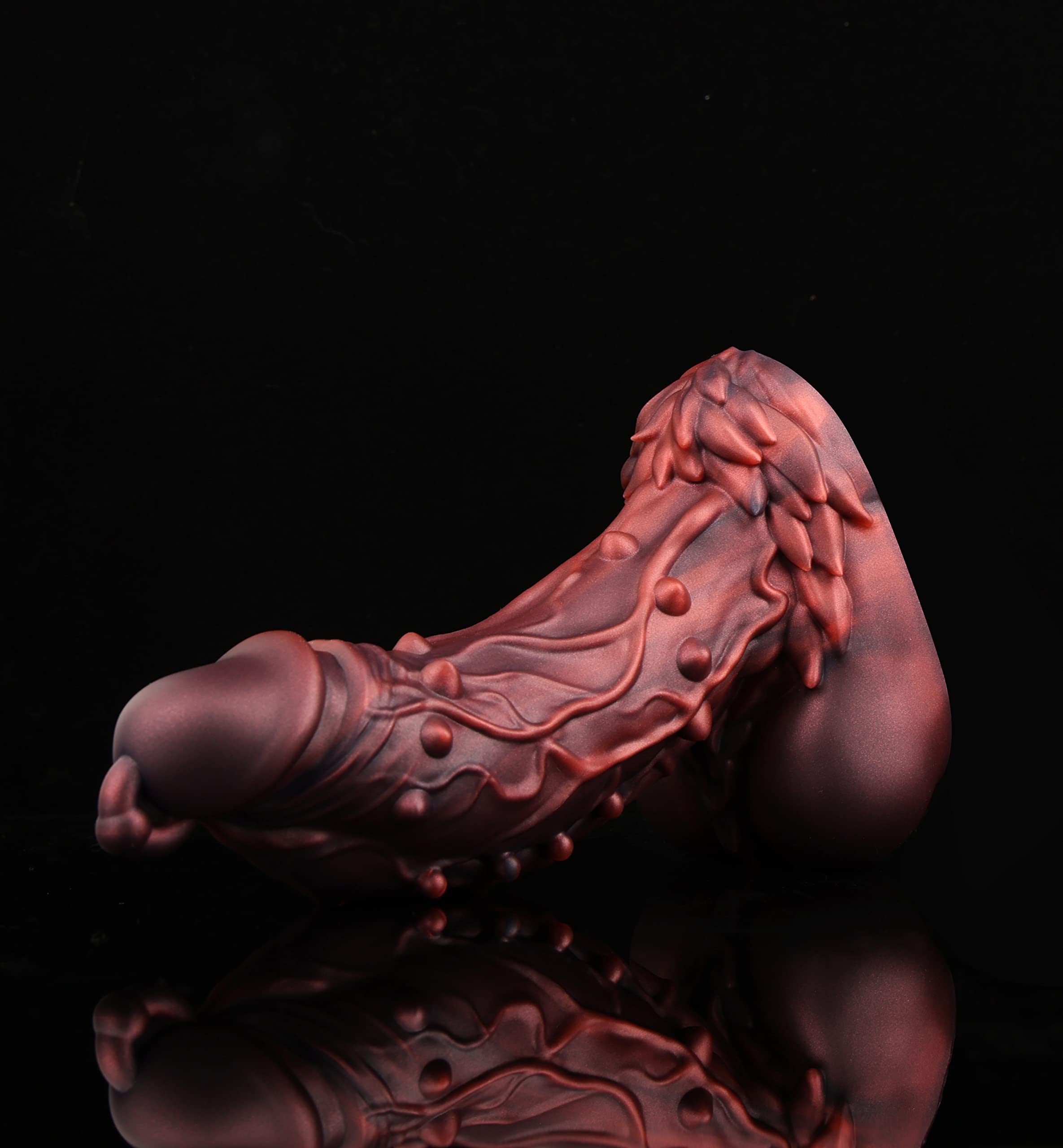 10.8" Nothosaur ăOakăHuge Thick Dildo, Realistic Silicone Dildos with Strong Suction Cup Anal Play, G-spot Giant Dildo Anal Sex Toys for Women and Men, XXL: XL Rust Red