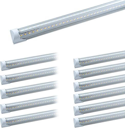 Miniatura 6 de MKUJOO Paquete de 6 luces LED T8 de 4 pies y 40 W, tubo de luz LED T8 integrado en forma de V, 4400 LM, 6000 K, blanco súper brillante, luces de