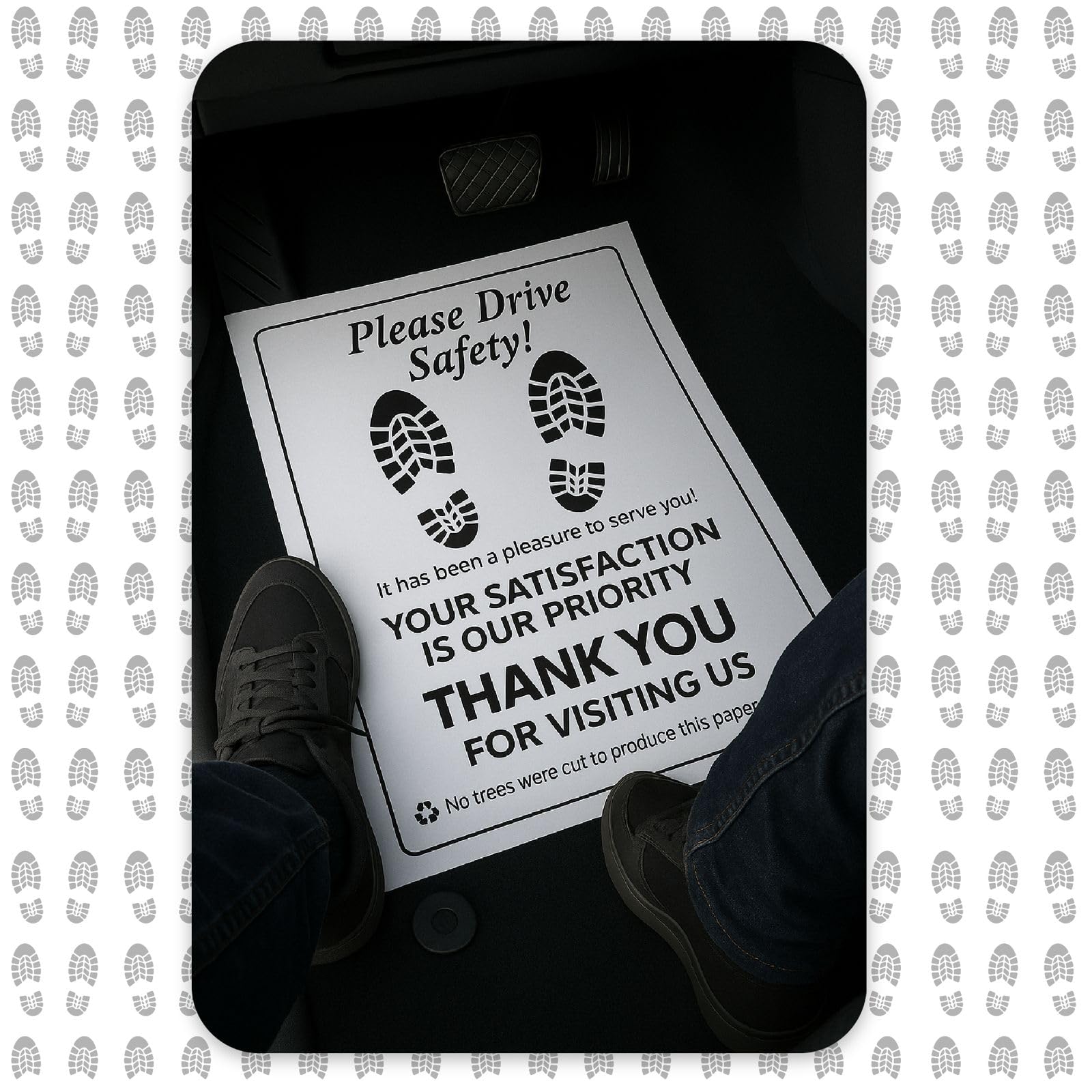 Paper Floor Mats for Cars Black or Blue Typing Vehicles Disposable Floor Pads Waterproof Car Foot Pads Protective — view 6