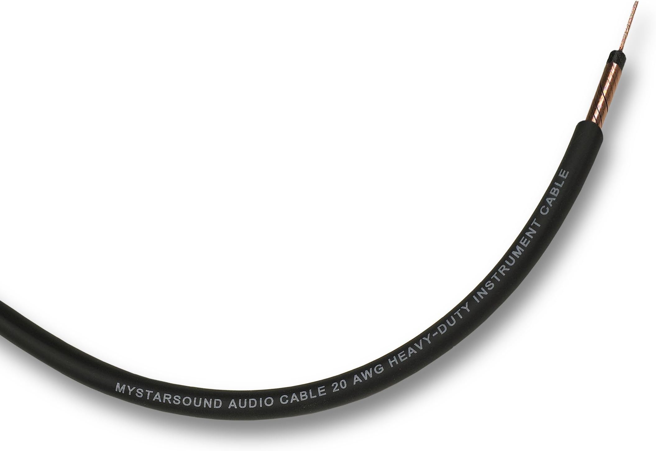 MyStarSound Instrument Wire/Cable Bulk 20 Gauge 1 Conductor 95% Shielded USA Made PRO Quality !! (75 Ft)