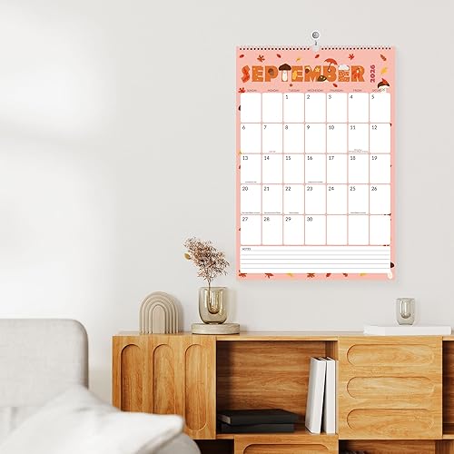 Miniatura 6 de SUNEE Calendario de pared 2025-2026 grande de 22.75 x 15.5 pulgadas, calendario de 21 meses de octubre de 2025 a junio de 2027, calendario mensual