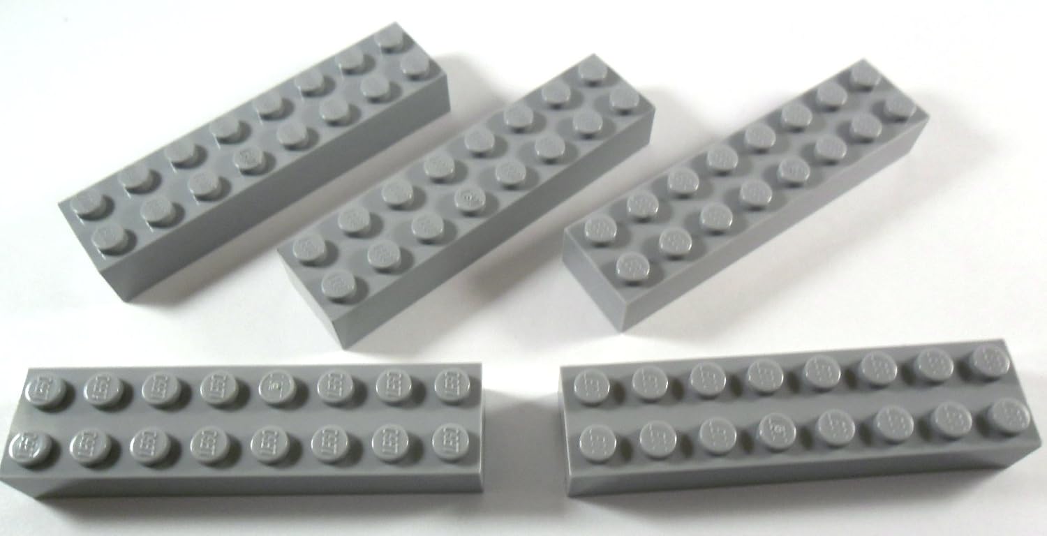 STEINE 5X Lego 3007 Mattoncino | Grigio Chiaro