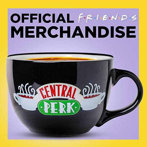 Miniatura 11 de Silver Buffalo Friends Central Perk - Taza de cerámica con diseño de gato oloroso, diseño icónico de naranja, 20 onzas Taza Campr (20 onzas),Taza