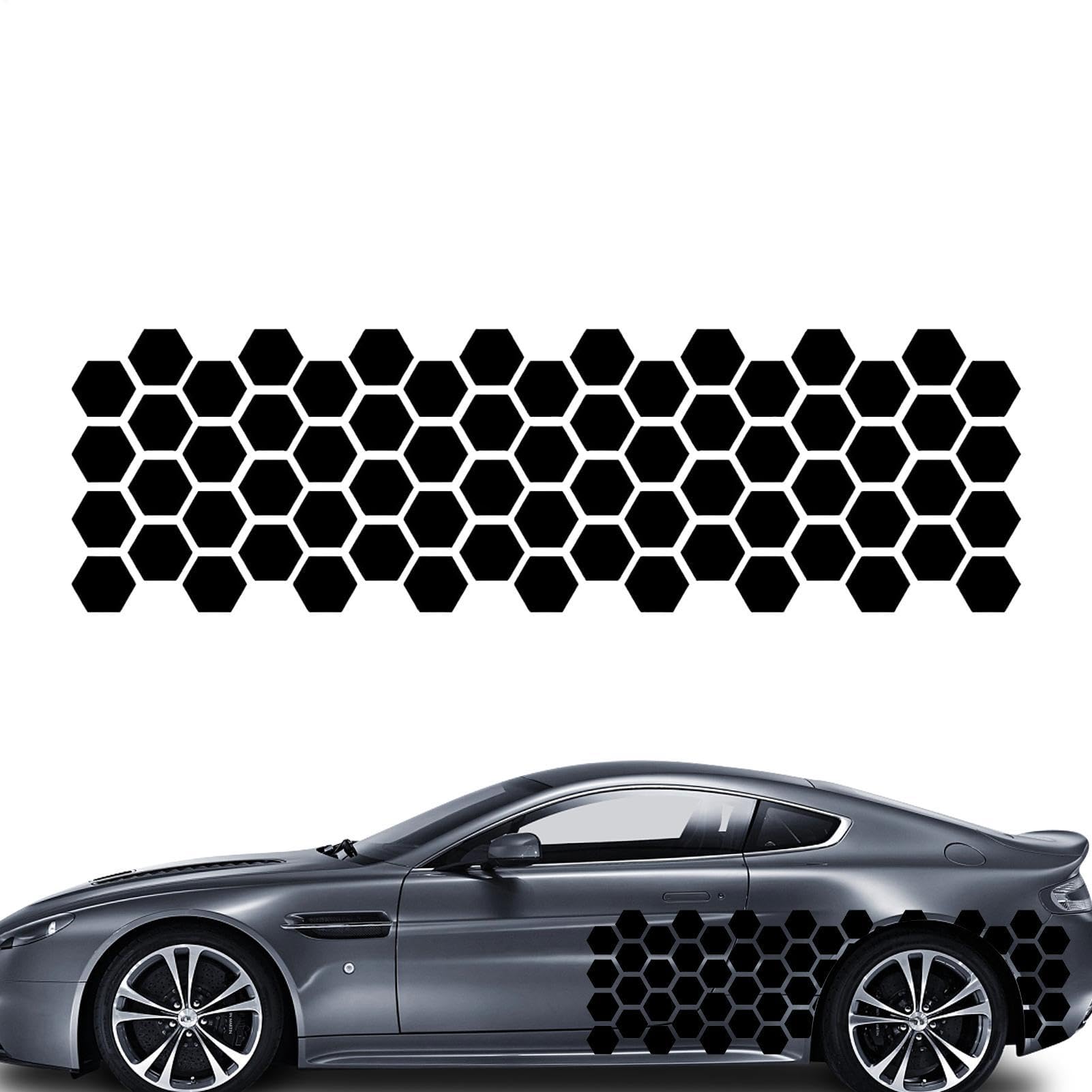 Autocollant nid d'abeille pour voiture habillage de carrosserie haut de gamme 180 x 55 cm imperméable