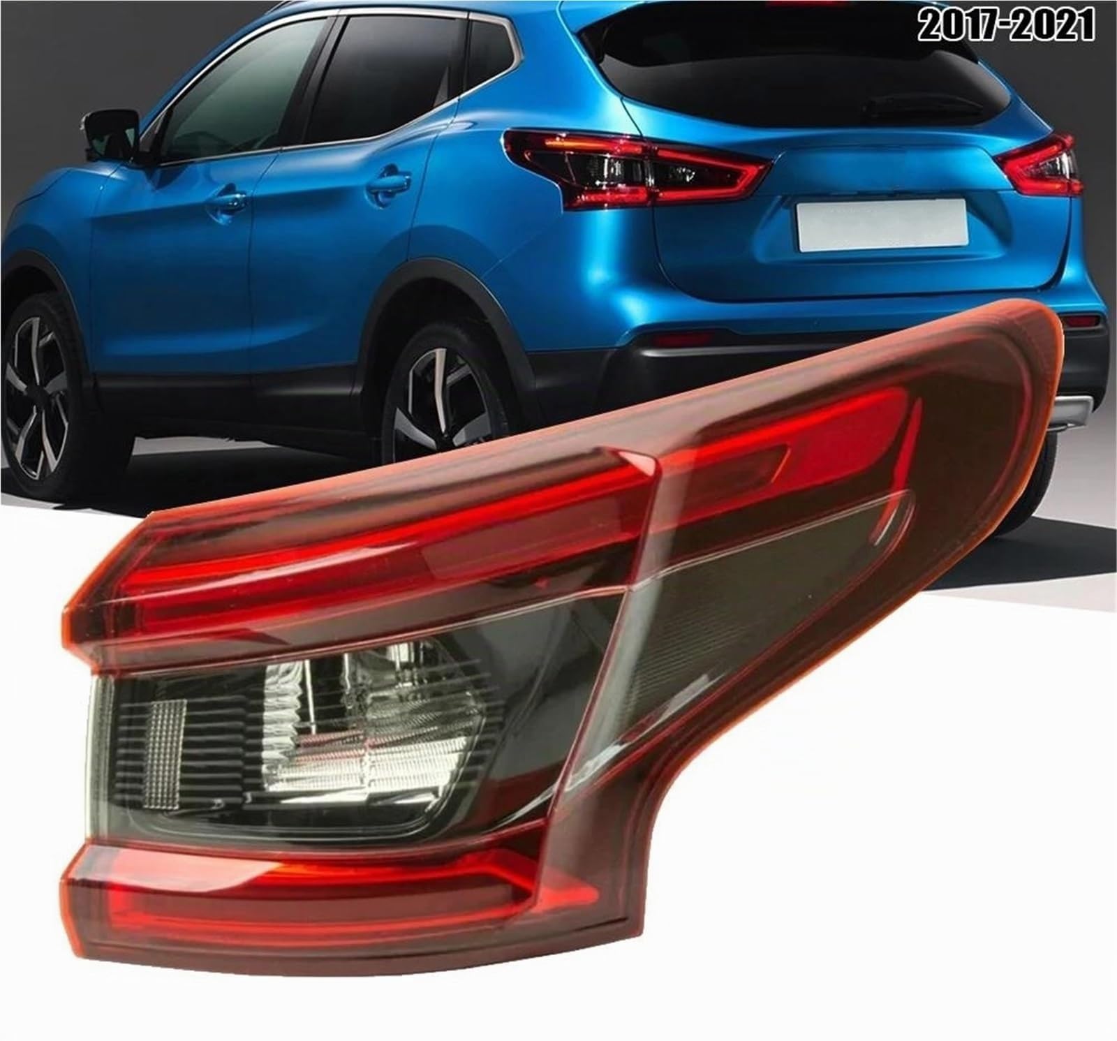 Luces Traseras Para Nissan Para Qashqai 2019 2020 2021 Lámpara Trasera Izquierda/derecha Luz De Freno Con Piloto posterior(Outside-left)