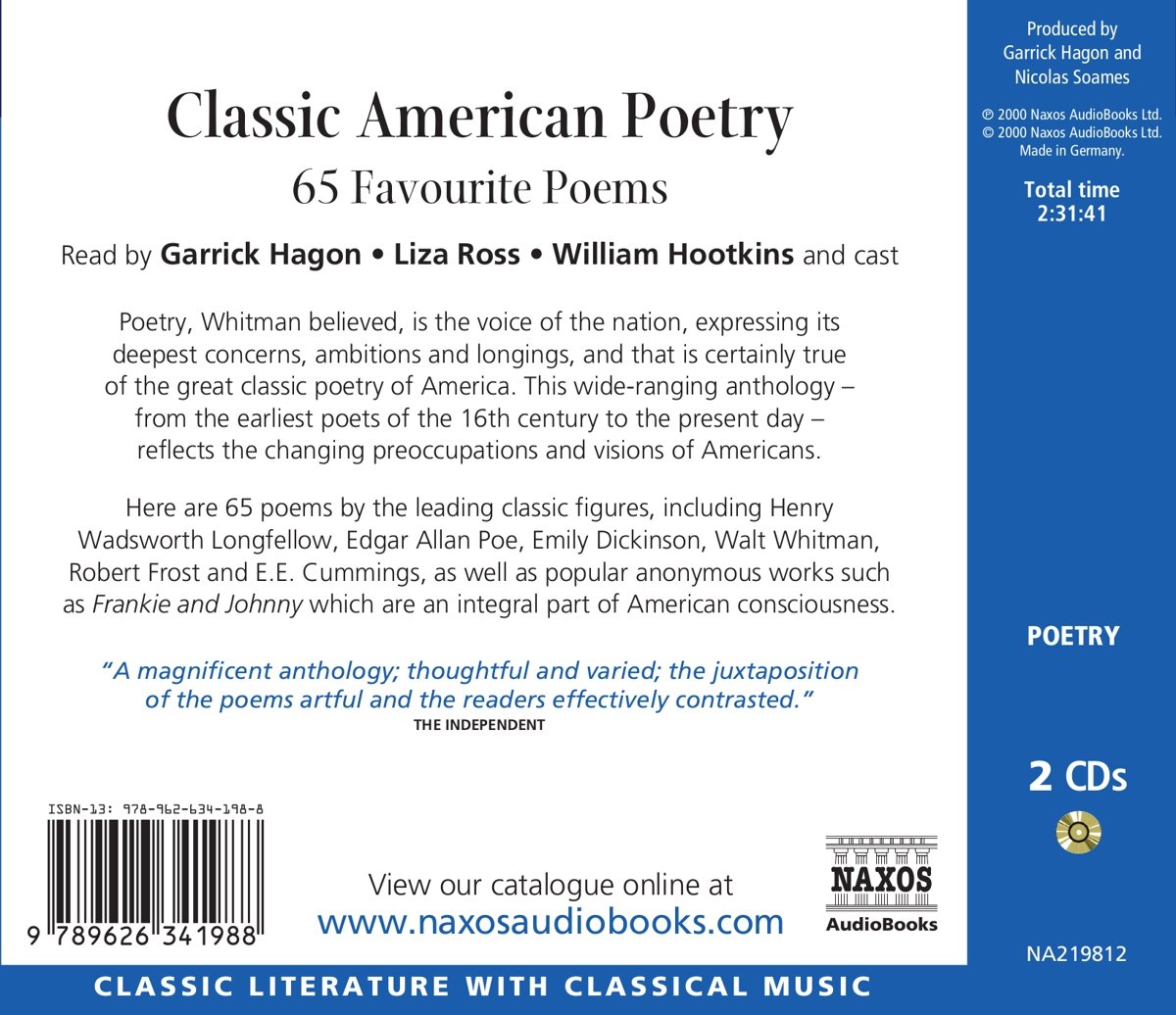 Classic American Poems: 65 Poems by Longfellow, Poe, Emerson, Whitman, Frost, Cummings and Many More