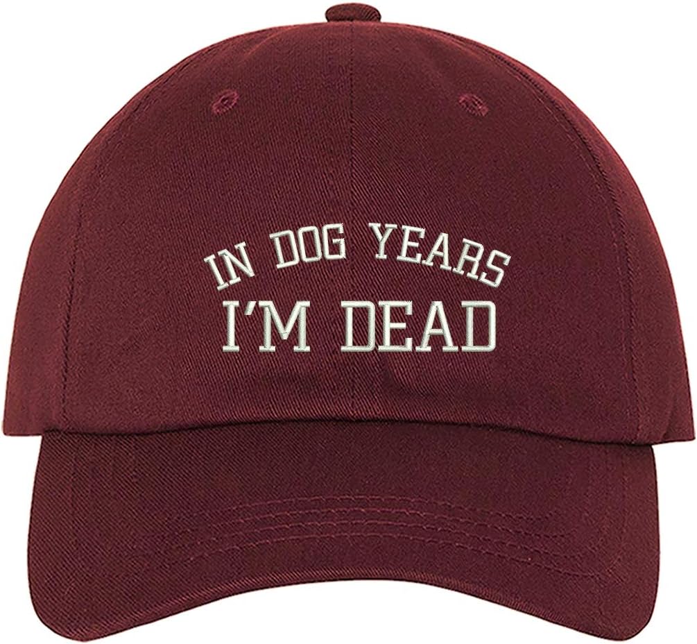 in Dog Years I'm Dead Baseball Cap - Funny Dad Hat - Funny Hats