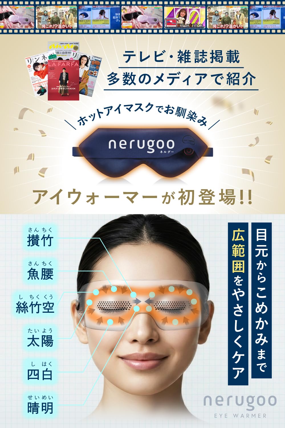 Amazon | アイウォーマー ホットアイマスク 充電式【着けたまま見える