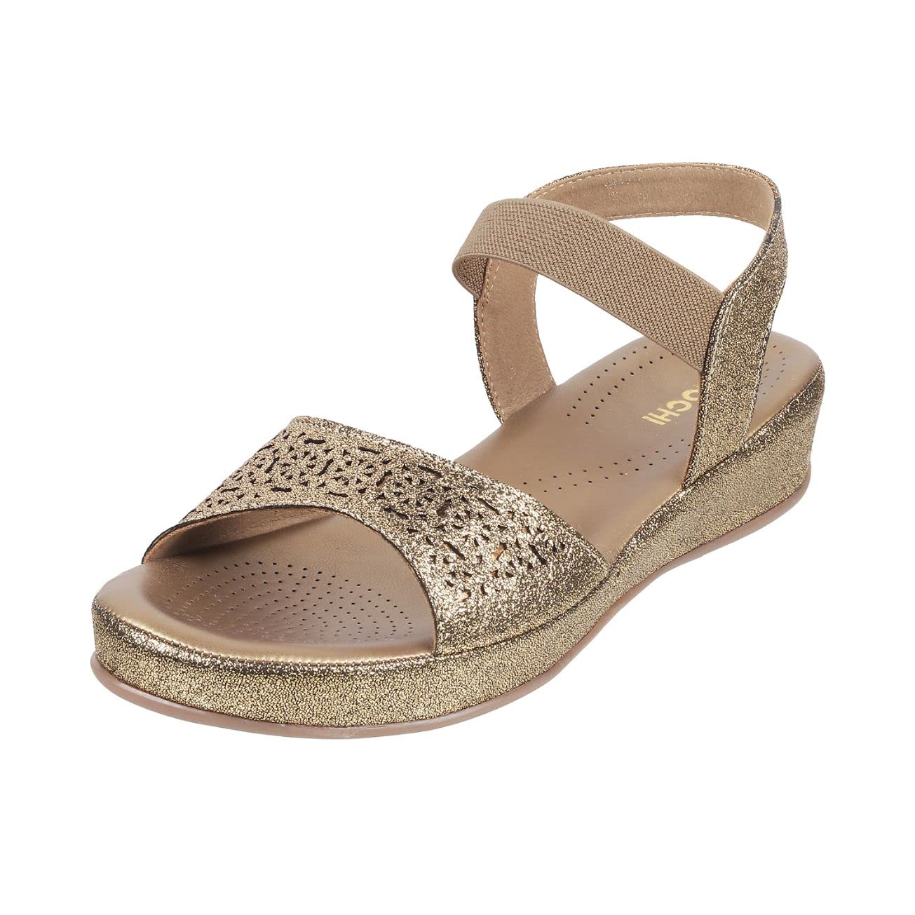 Mochi Women Antic Gold Wedge Heel Comfort Sandal UK/5 EU/38 (44-3153) (B0BQ344YDP) Amazon Price History, Amazon Price Tracker