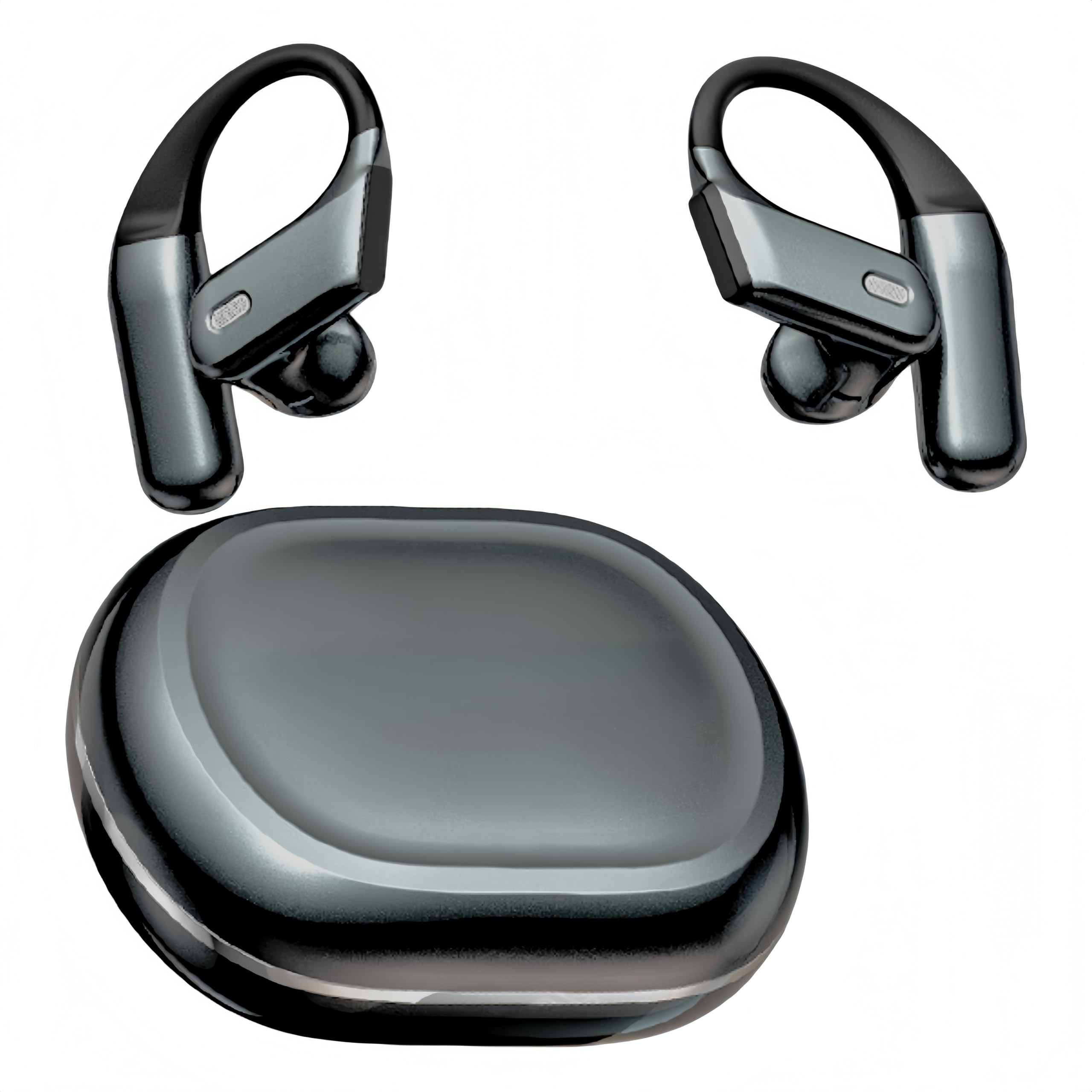 Innovadores auriculares intraurales y abiertos 2 en 1 con tiempo de reproducción de 105 horas, luz de advertencia de marcha nocturna, auriculares inalámbricos con llamadas claras, sonido envolvente