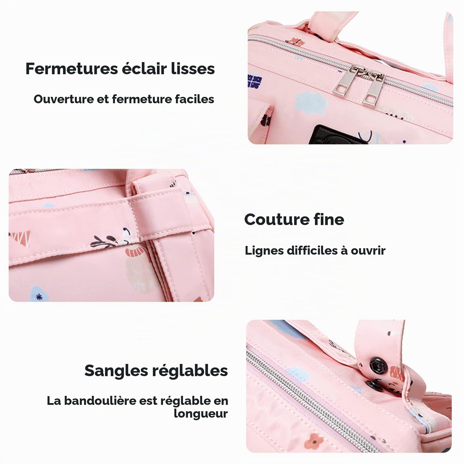 SONARIN Multifonctionnel Sacs à Dos à Langer pour Bébé,Léger Imperméable Sacs à Langer Fourre-tout Sac à Bandoulière Sac de Maternité Sac à Couches de Voyage pour Maman & Papa(Bleu)