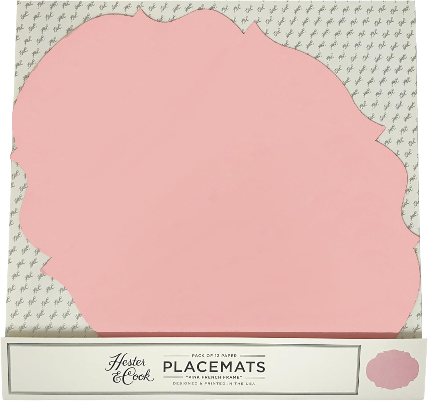 Pink Paper Placemats for Dining Table - Disposable Paper Placemats for Parties or Weddings - 12 Sheets Per Pad Made in USA