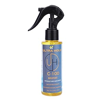 Ultra hold C-100 Solvent/Remover Fast Acting Cleanser With Natural Fragrance Used For Scalp And Hair Systems (118 ml)