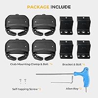 Vista 9 de Kit de montaje en cangrejo para panel solar BougeRV para autos con barras transversales, abrazaderas de techo para portaequipajes se ajusta a