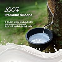 Vista 2 de AIMIKE Cepillo de champú masajeador de cuero cabelludo, 100% silicona suave, cepillo exfoliante para el cuero cabelludo para eliminar la caspa