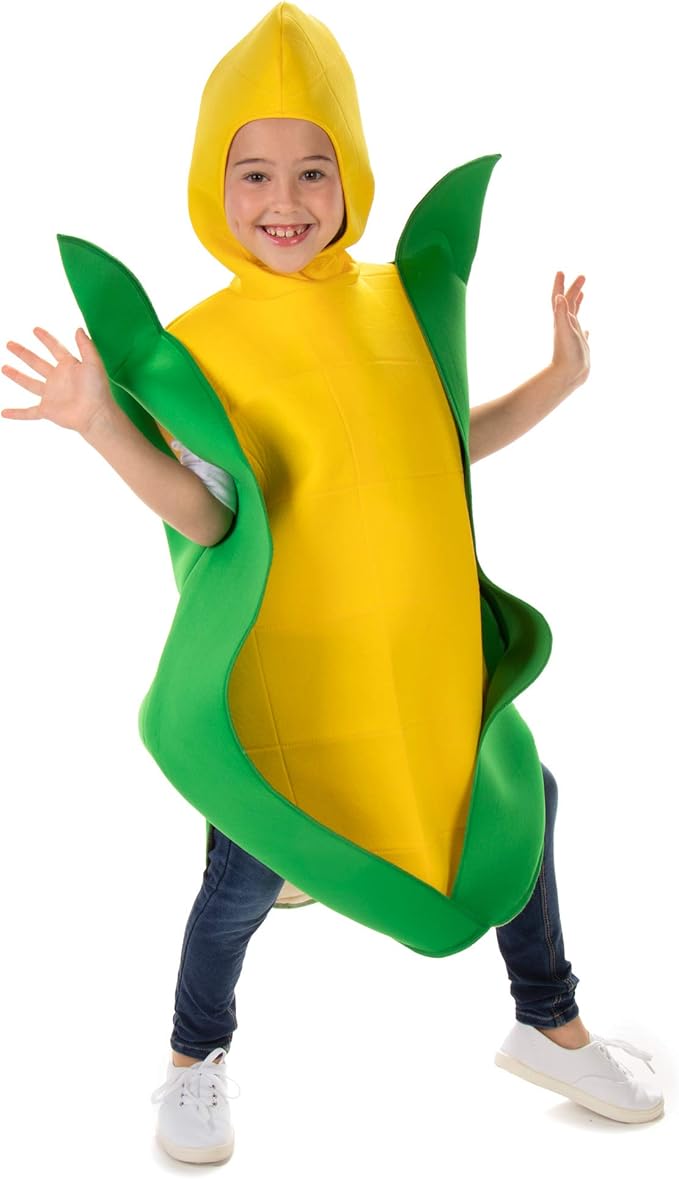 Golden Corn Cobb Childrens Halloween Costume – Funny Food Kids Veggie Suit