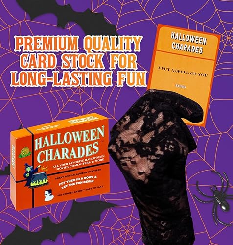Miniatura 6 de Anton Publications Charadas de Halloween, el mejor juego de fiesta de Halloween para adultos, amigos y familia, diversión espeluznante con