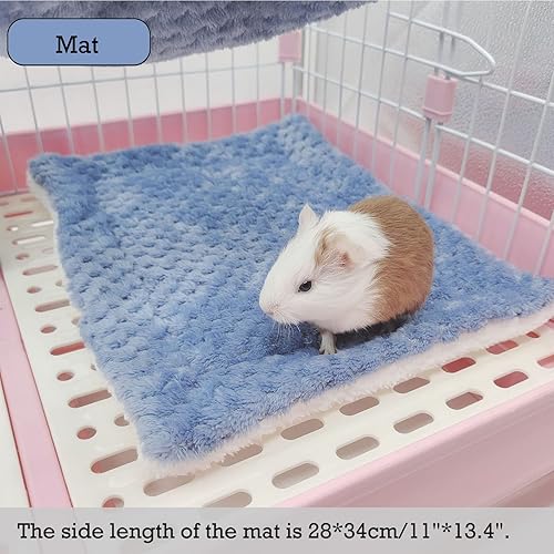 Miniatura 4 de SEIS Juego de 3 piezas de hamaca de hámster de felpa, planeador de azúcar, jaula colgante, juego de accesorios para hamaca de animales pequeños,