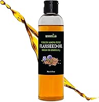 Vista 1 de GreenIVe Aceite de semilla de lino cultivado orgánicamente100% puro, prensado en frío, ácidos grasos omega veganos altos (8 onzas líquidas)