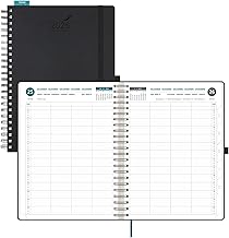 BEZEND 2026 A4 Daily Diary - 30 x 22 cm, 1 Page 1 Day from Gen to Dec 2026, 4 Columns with 15 Minute Intervals, Soft PU Leather Cover, Black