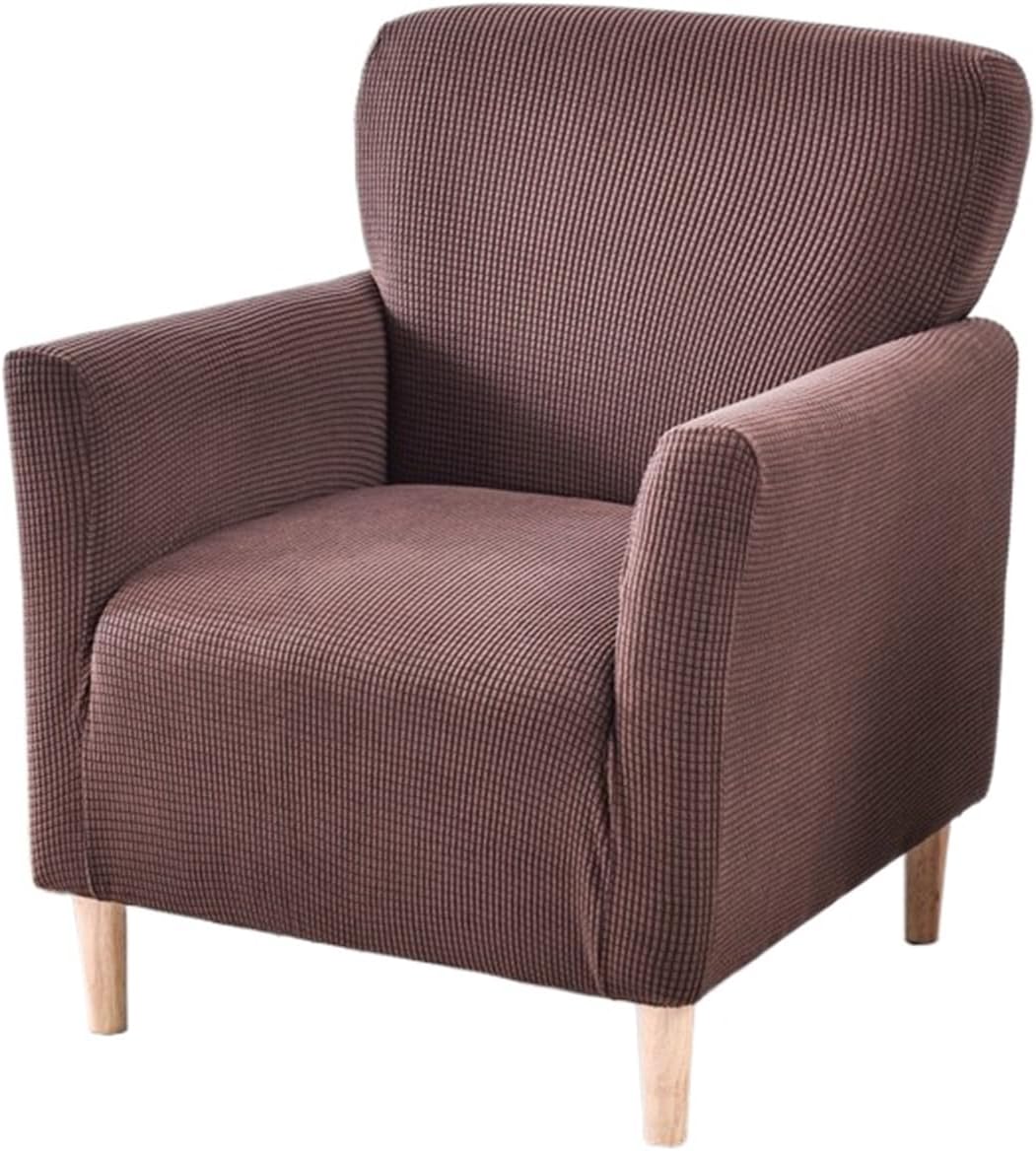 Stretch Armchair Slipcover Removable Washable Chair Covers for Armchairs, Couch Cover Furniture Protector for Living Room Home Decoration (Brown)