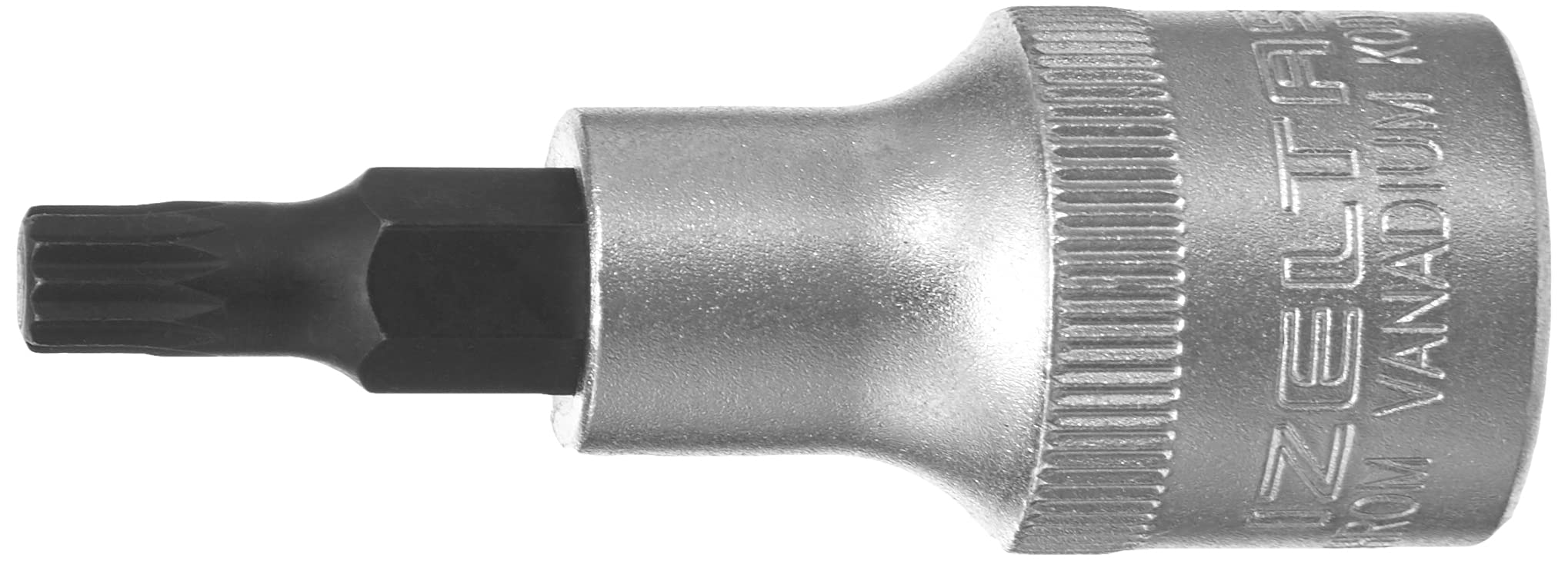 izeltas İzeltaş 1114064006 M 6 1/2" On Iki Köşe Lokmalı Bits Uç Kısa (60 Mm), Krom, M6