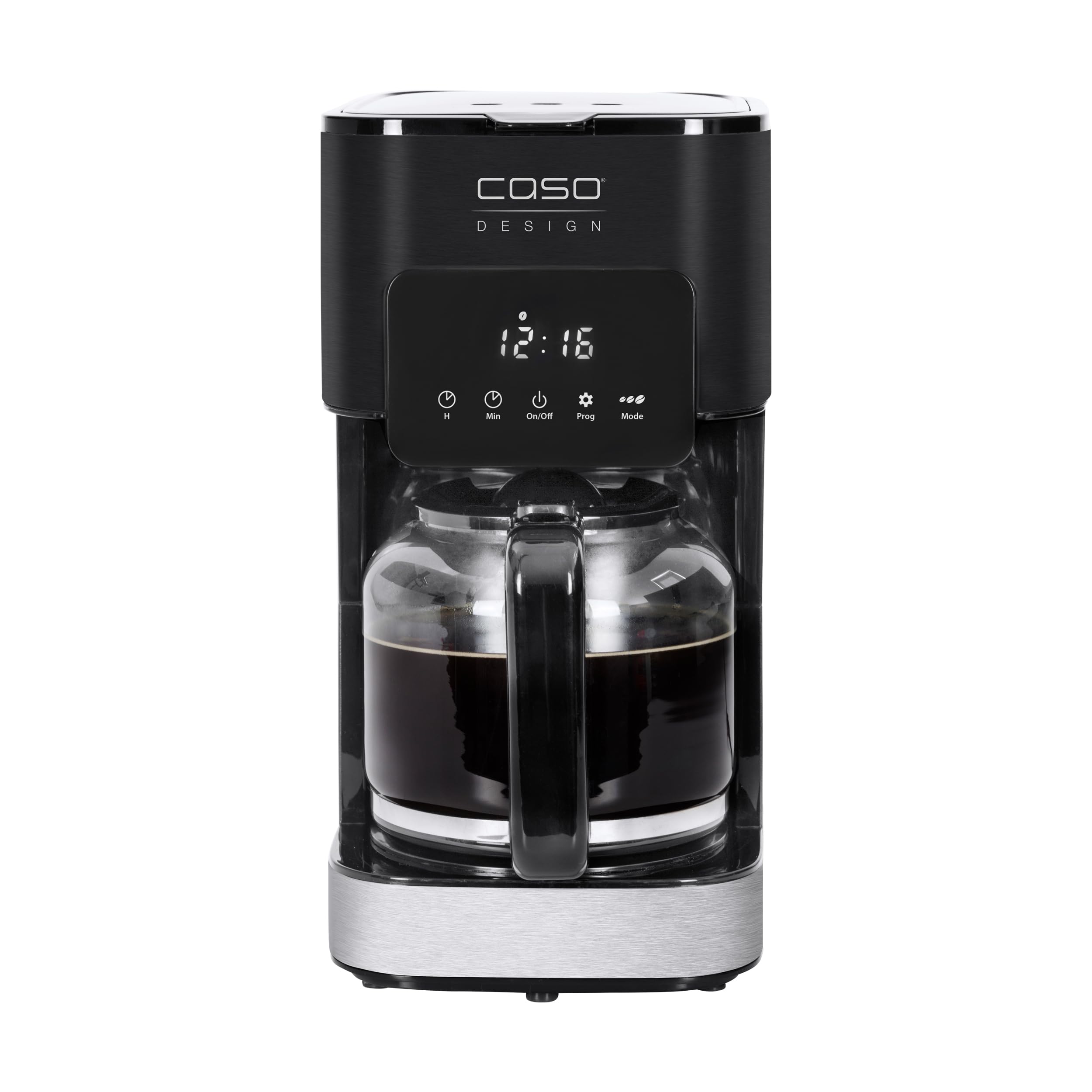 Caso Coffee Taste and Style, Kaffeemaschine mit Permanentfilter, 92-96 °C | 1,5 l, optimale Brühtemperatur 92-96 °C, Tropf-Stopp, optimierter Brühkopf, Edelstahl, 12 Tassen