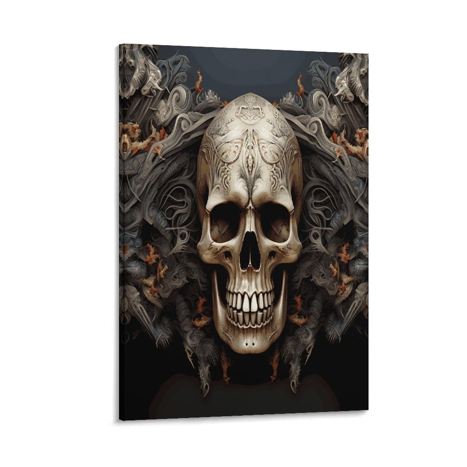 LDGSUPH Skulls Canvas Wall Art Prints Hangable Decor Painting for Wall Prints Painting Artwork Modern Decorative Artwork Ready to Hang Wall Pictures for Home Decor 20x30inch(50x75cm)