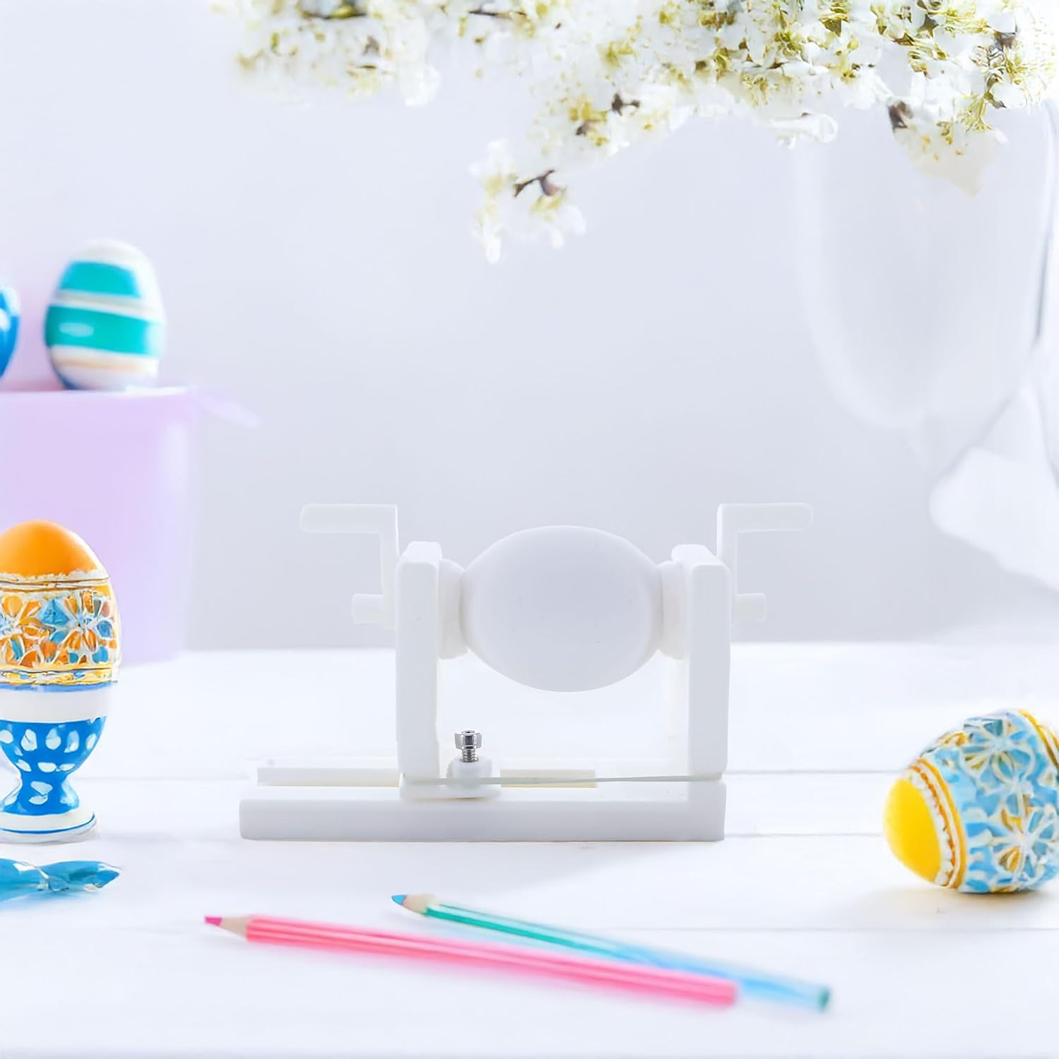 Mini Plastic Craft Lathe for Decorating Eggs and Spheres