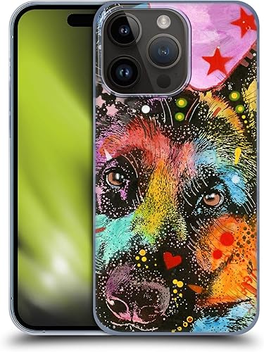 Head Case Designs Officially Licensed Dean Russo German Shepherd Dogs Hard Back Case Compatible with Apple iPhone 15 Pro