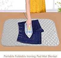 Vista 5 de Portátil Plegable Planchado, Pad Strykfilt Manta de planchado Viajar Accesorio Útil Cubierta de la Junta y Manta de Mat para la Mesa