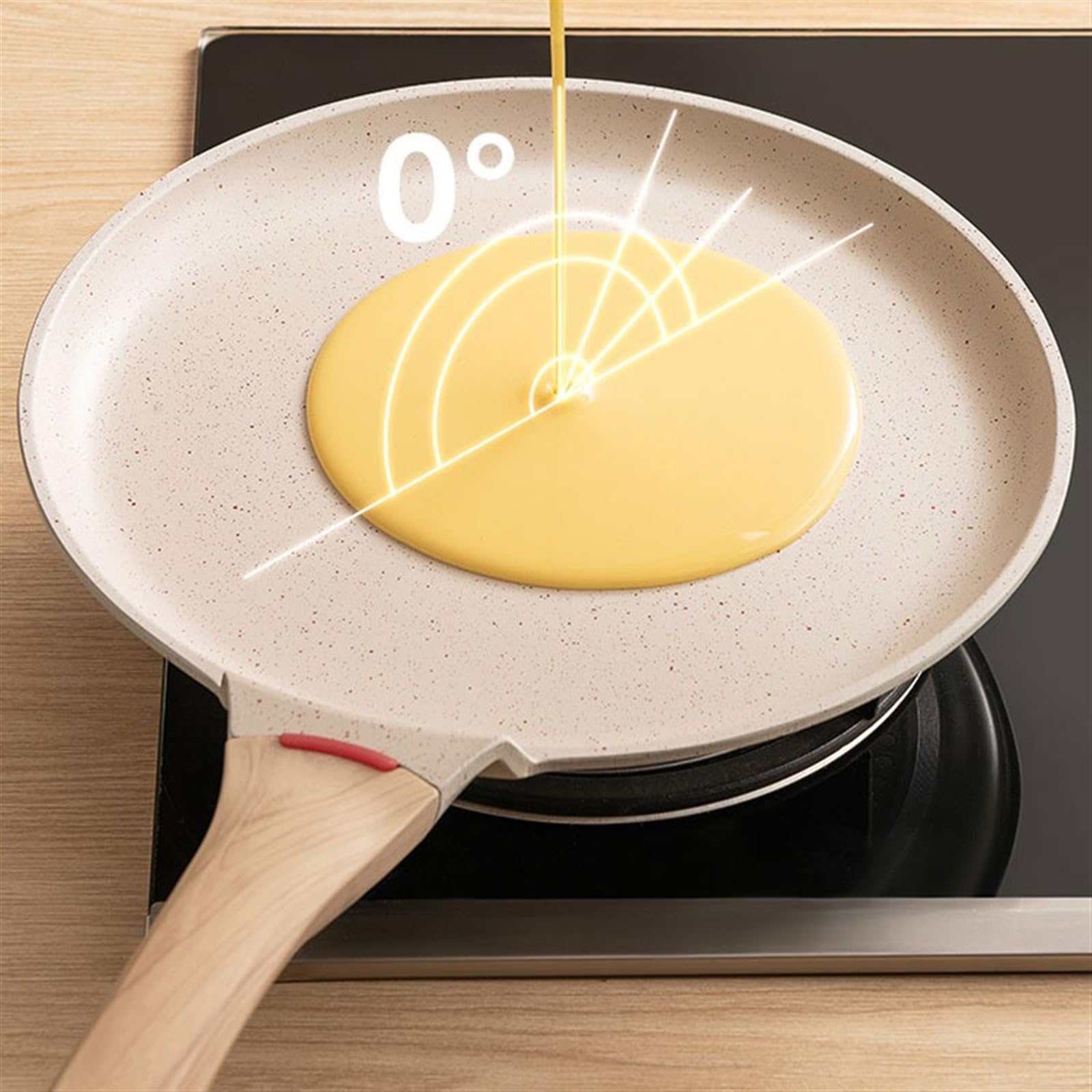 Padelle Padella da 20 cm/24 cm/28 cm antiaderente for lasagne Crosta di torta Frittata for colazione for bistecca casa Pentole per frittata(24cm)