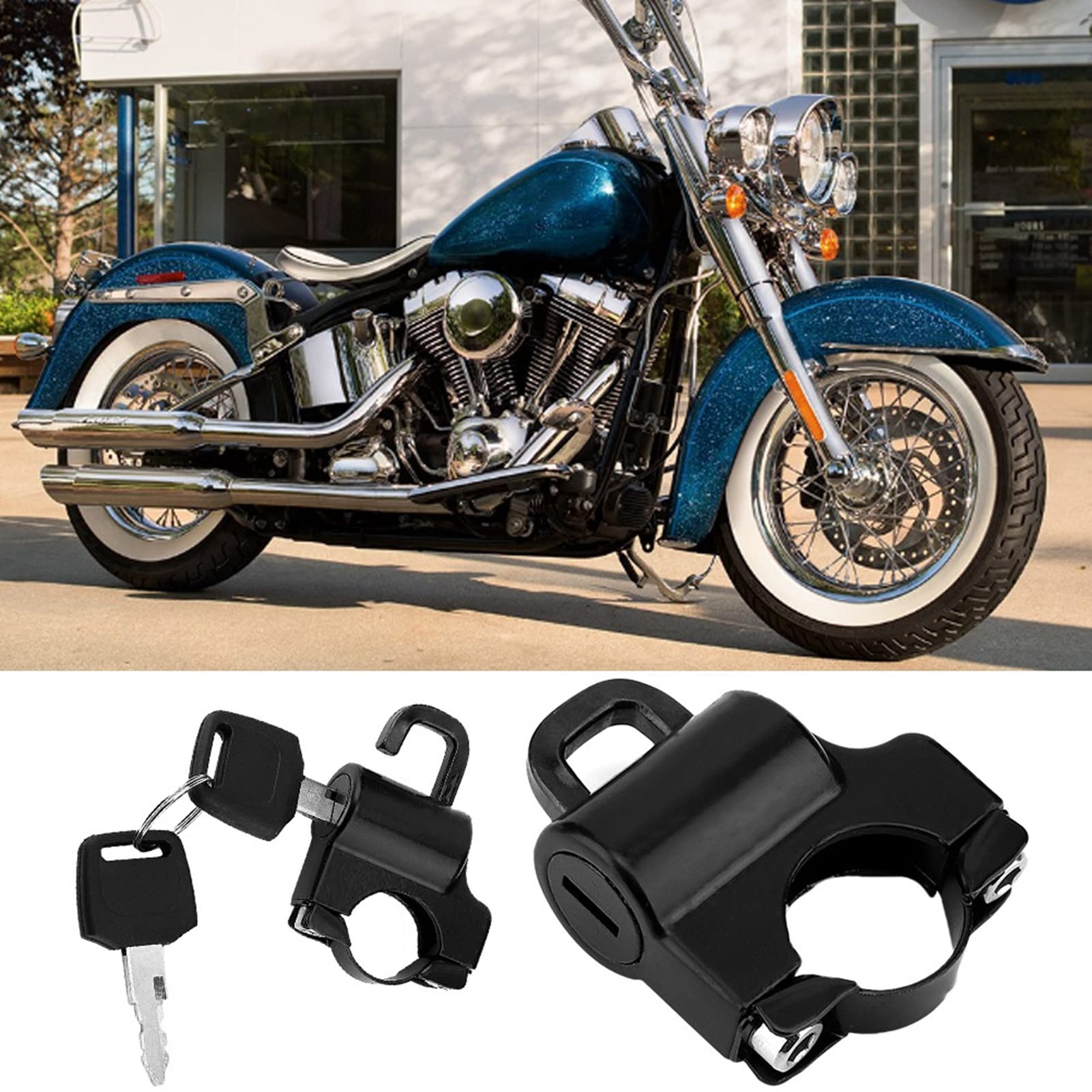 Serrure De Casque De Moto Antivol Avec 2 Clés Pour Honda Cb125R Cb250R Cbr650R Cb650R Serrure De