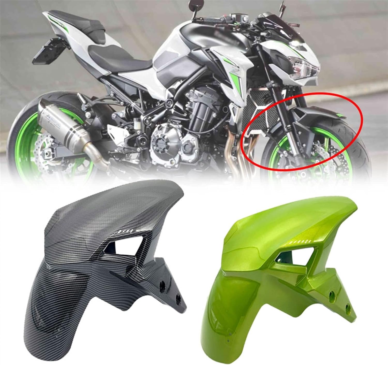 motorcycle fairing Motorcycle Parts Front Tire Fender Fender Splash Protection Cover for Kawasaki ZR900 2017-2021 fairing panel(X)
