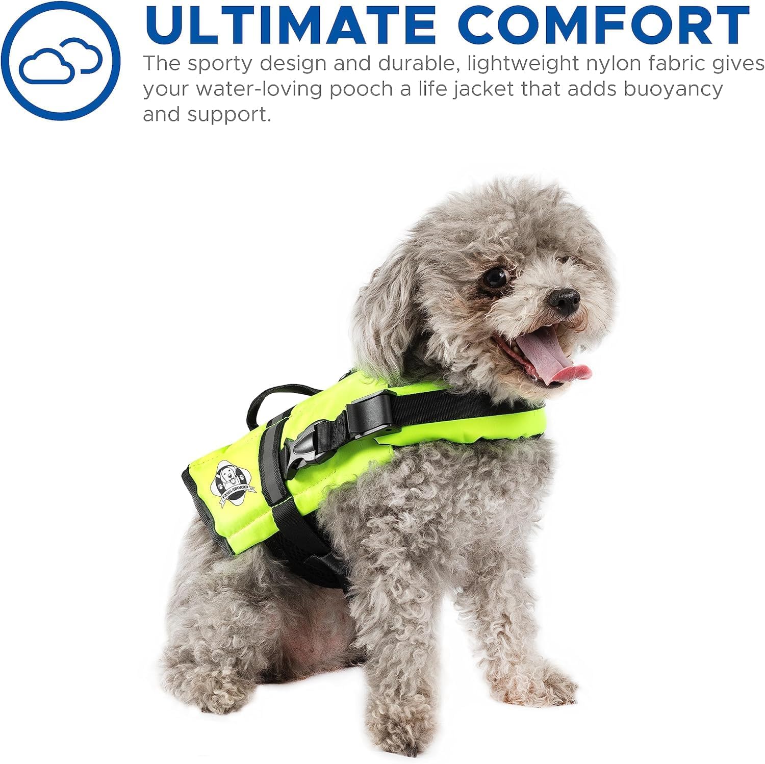 Paws Aboard Doggy Life Jacket XXS-Safety Neon Yellow