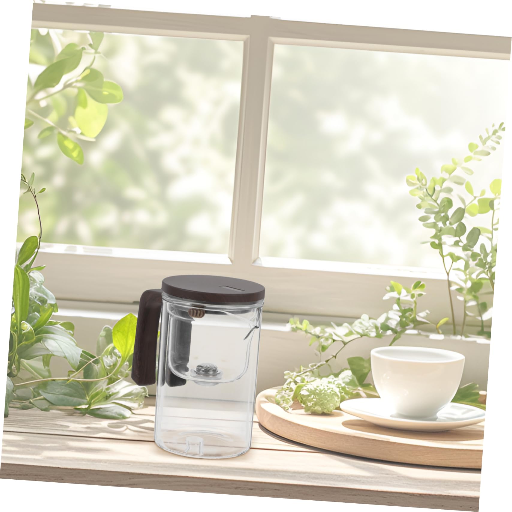 LIFKOME Tetera De Vidrio Con Infusor Tetera Infusor De Té Suelto Frasco De Vidrio