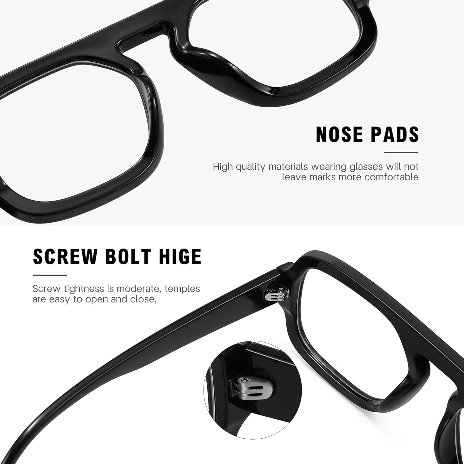 MEETSUN Oversized Retro Square Aviator Computer Blue Light Blocking Glasses for Women Men Fashion Fake Eyeglasses - Image 6