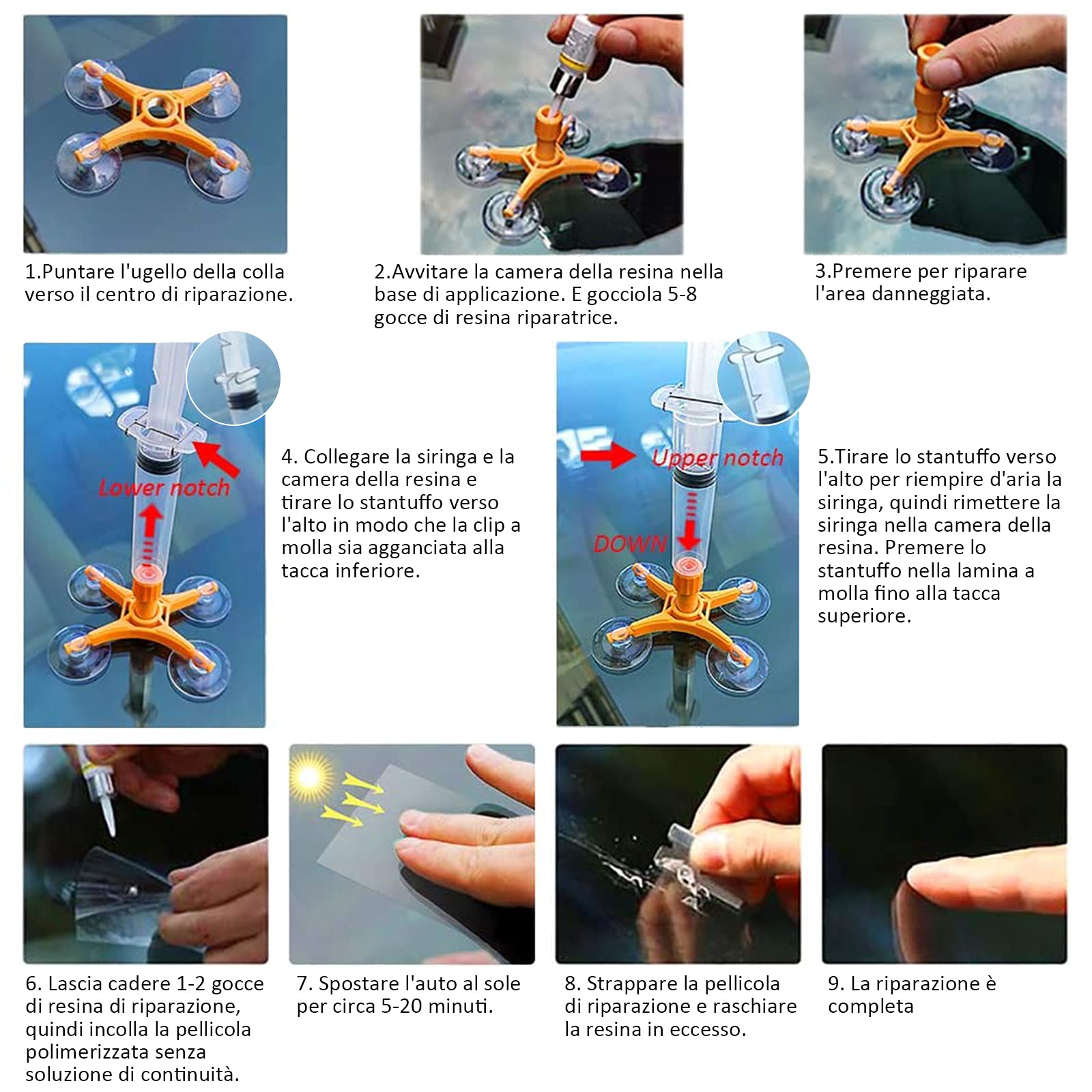 Punta Conica Per Trapano Da 1mm Per Riparazione Vetri Auto | Strumento Per Crepe E Scheggiature Sul Parabrezza